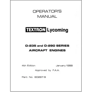Lycoming O-235 & O-290 1988 Operator's Manual (60297-9)