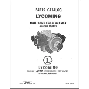 Lycoming O-235-C, C1 & O-290D Parts Catalog (LYO235C,C1,D-P)