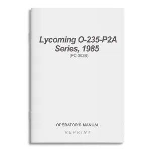 Lycoming O-235-P2A Series, 1985 Parts Catalog PC-302B (PC-302B)