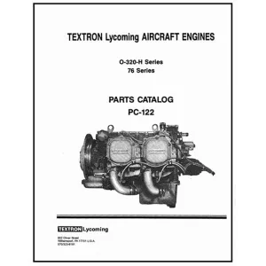 Lycoming O-320-H 76 Series 1976 Parts Catalog PC-122 (PC-122)