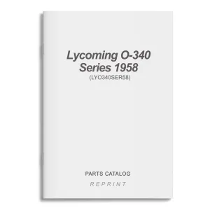 Lycoming O-340 Series 1958 Parts Catalog (LYO340SER58)