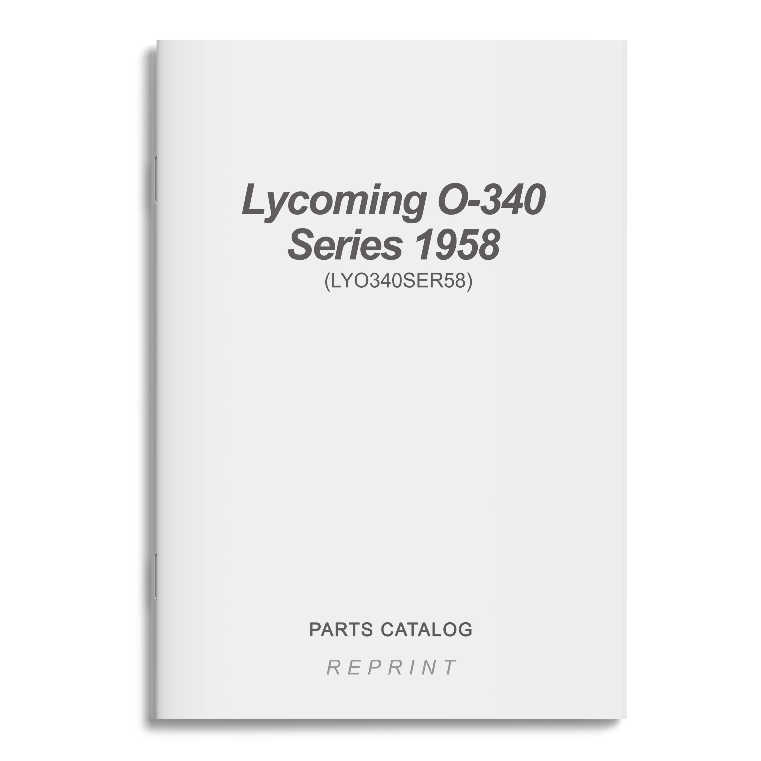Lycoming O-340 Series 1958 Parts Catalog (LYO340SER58)