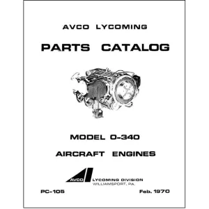 Lycoming O-340 Series, 1970 Parts Catalog PC-105 (PC-105)