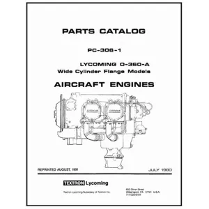 Lycoming O-360-A 1980 Parts Catalog PC-306-1 (PC-306-1)