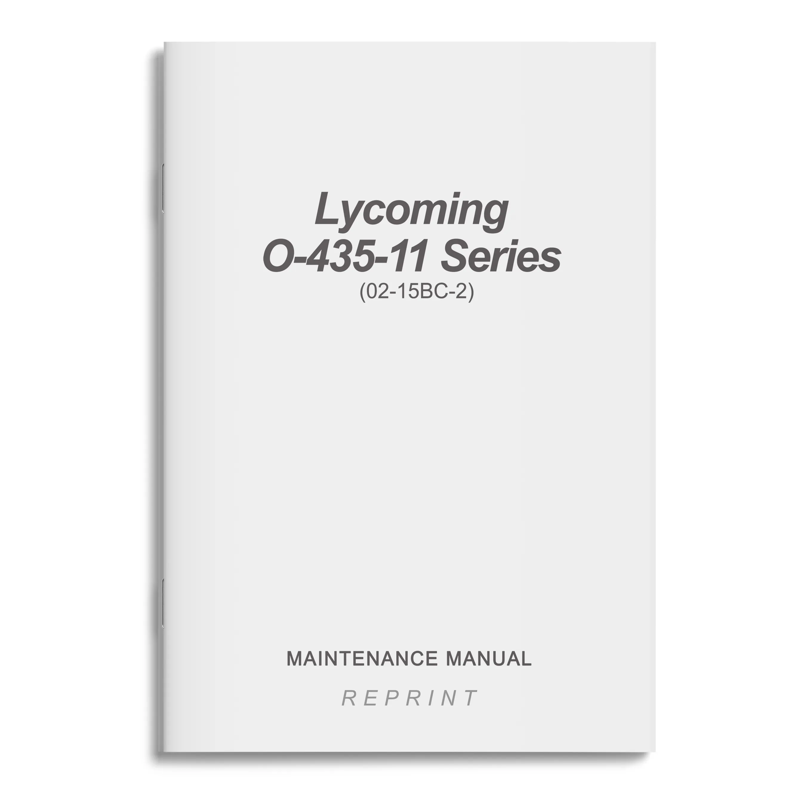 Lycoming O-435-11 Series Maintenance Manual (02-15BC-2)