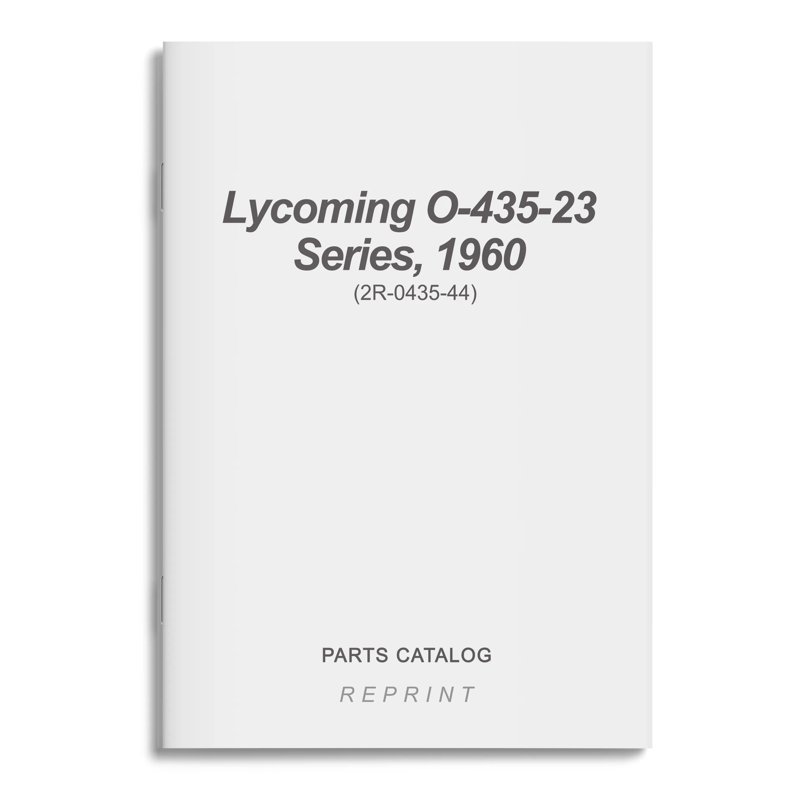 Lycoming O-435-23 Series 1960 Parts Catalog (2R-0435-44)