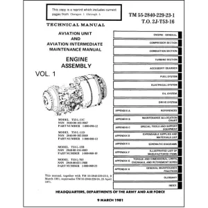 Lycoming T53-L-11C, -11D, -13B, T53L-703 Intermediate Maintenance Manual (55-2840-229-23-1)