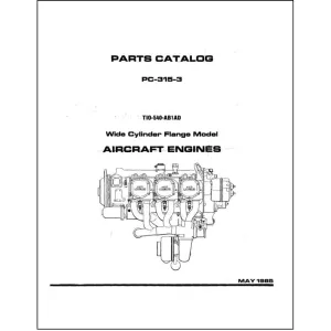 Lycoming TIO-540-AB1AD 1985 Parts Catalog PC-315-3 (PC-315-3)