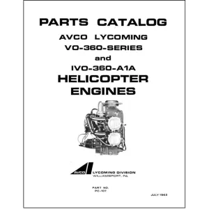 Lycoming VO-360, IVO-360 Series Parts Catalog PC-107 (PC-107)