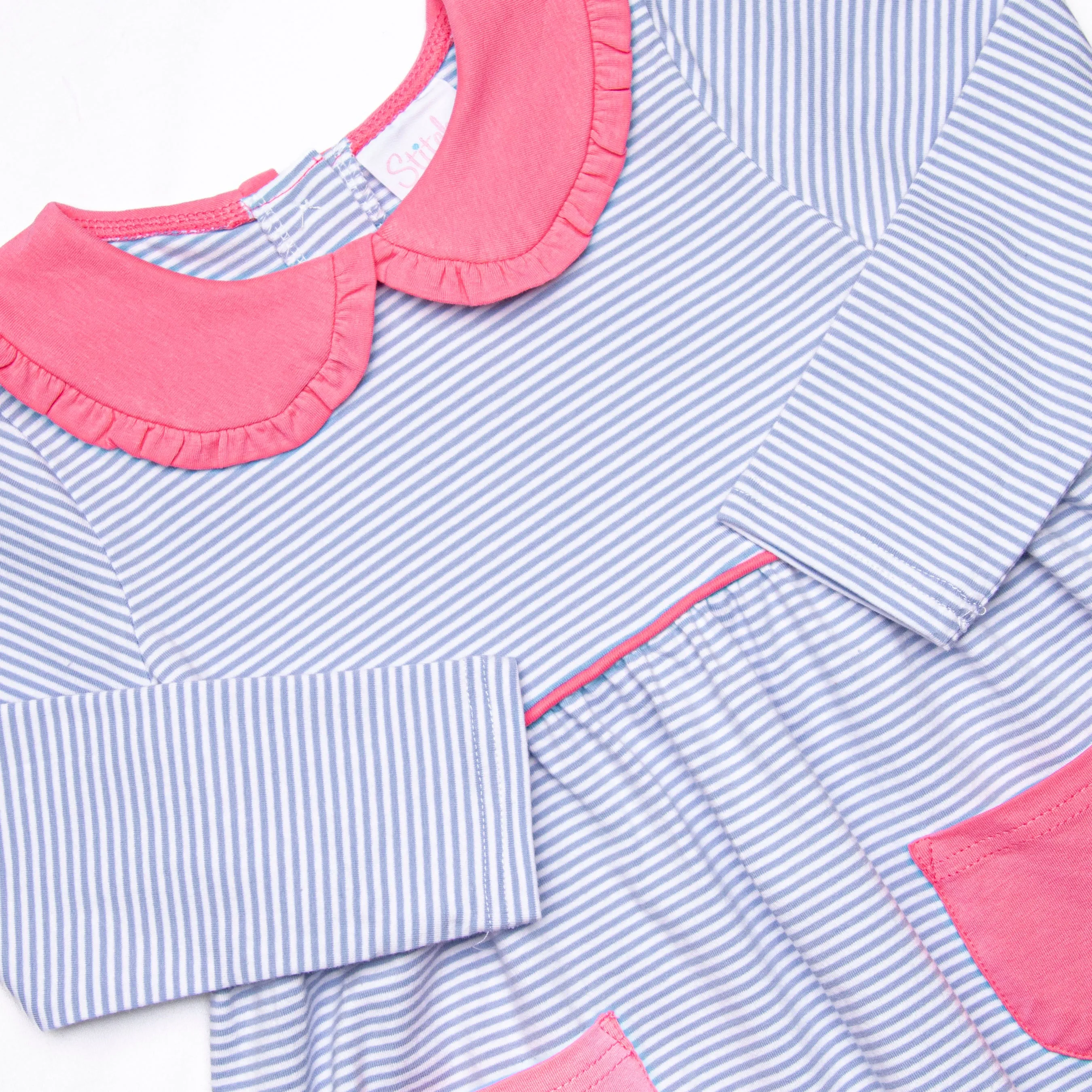 Lydia Pocket Dress, Periwinkle Stripe