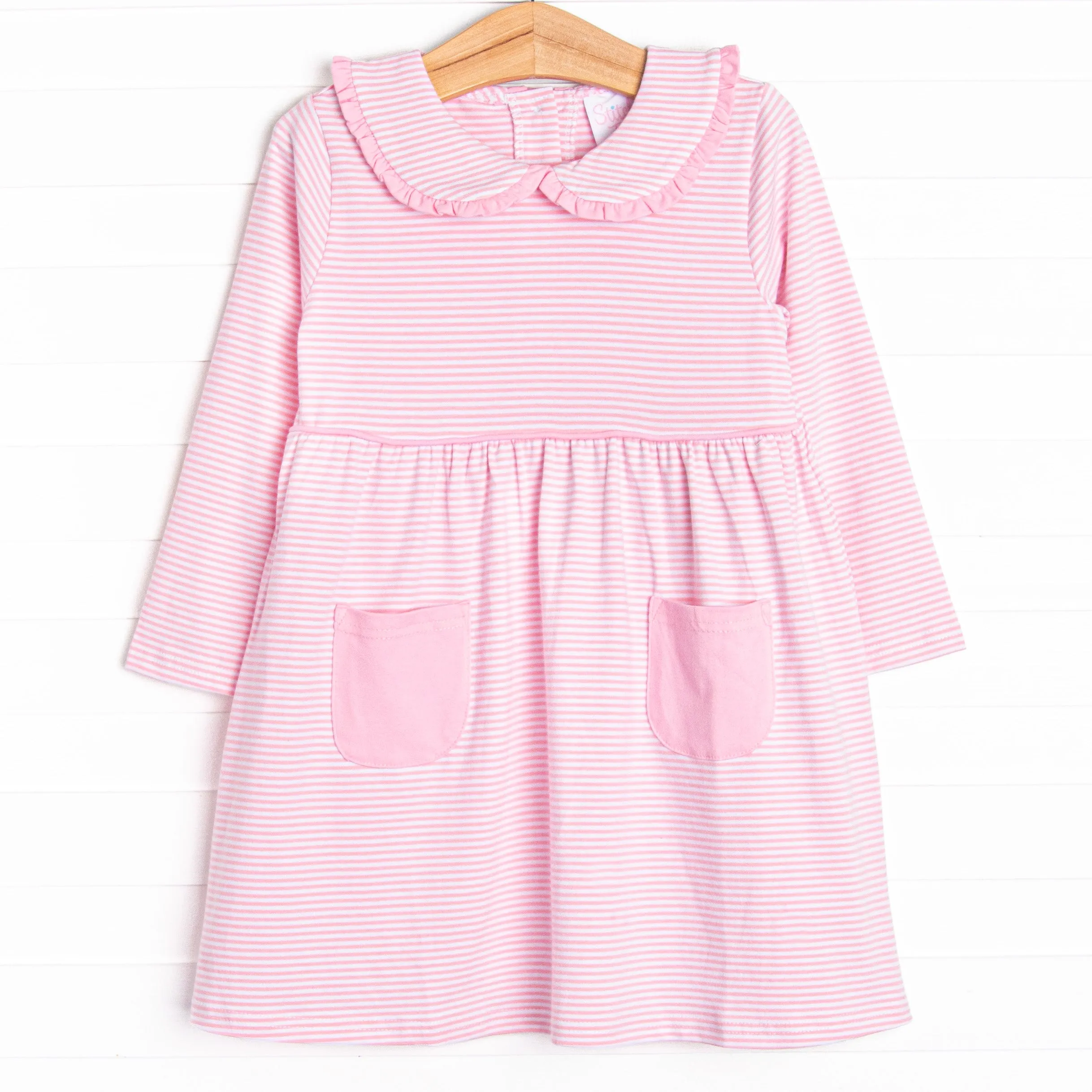 Lydia Pocket Dress, Pink Stripe