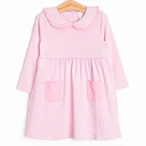 Lydia Pocket Dress, Pink Stripe