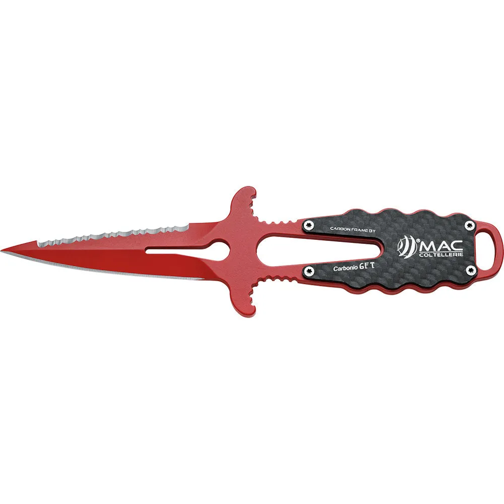Mac Coltellerie Apnea 9 Carbon Dive And Spear Knife With Lanyard - MAC36L