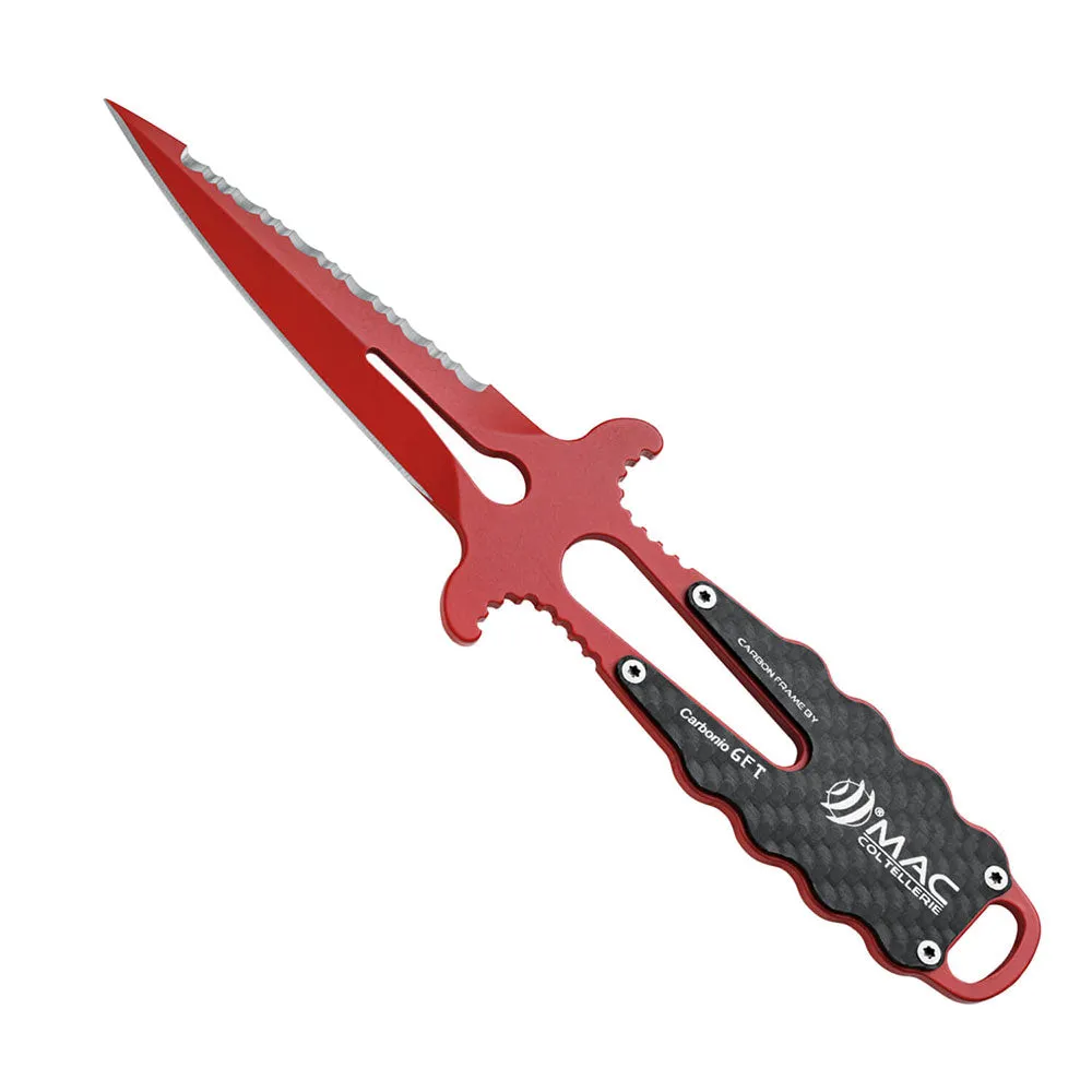 Mac Coltellerie Apnea 9 Carbon Dive And Spear Knife With Lanyard - MAC36L