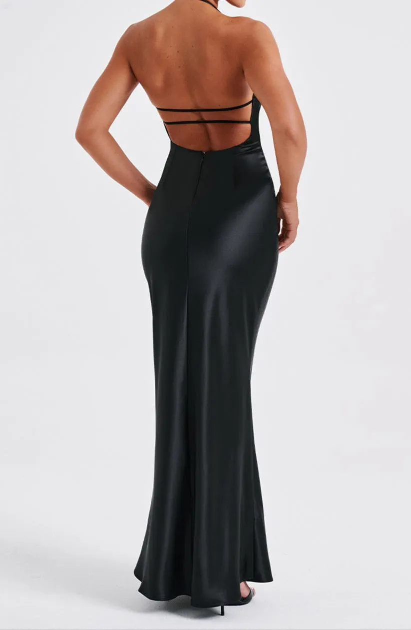 Magenta Maxi Dress – Black
