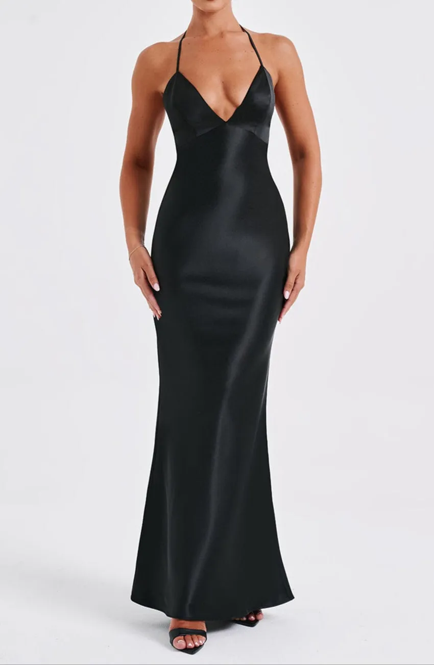 Magenta Maxi Dress – Black