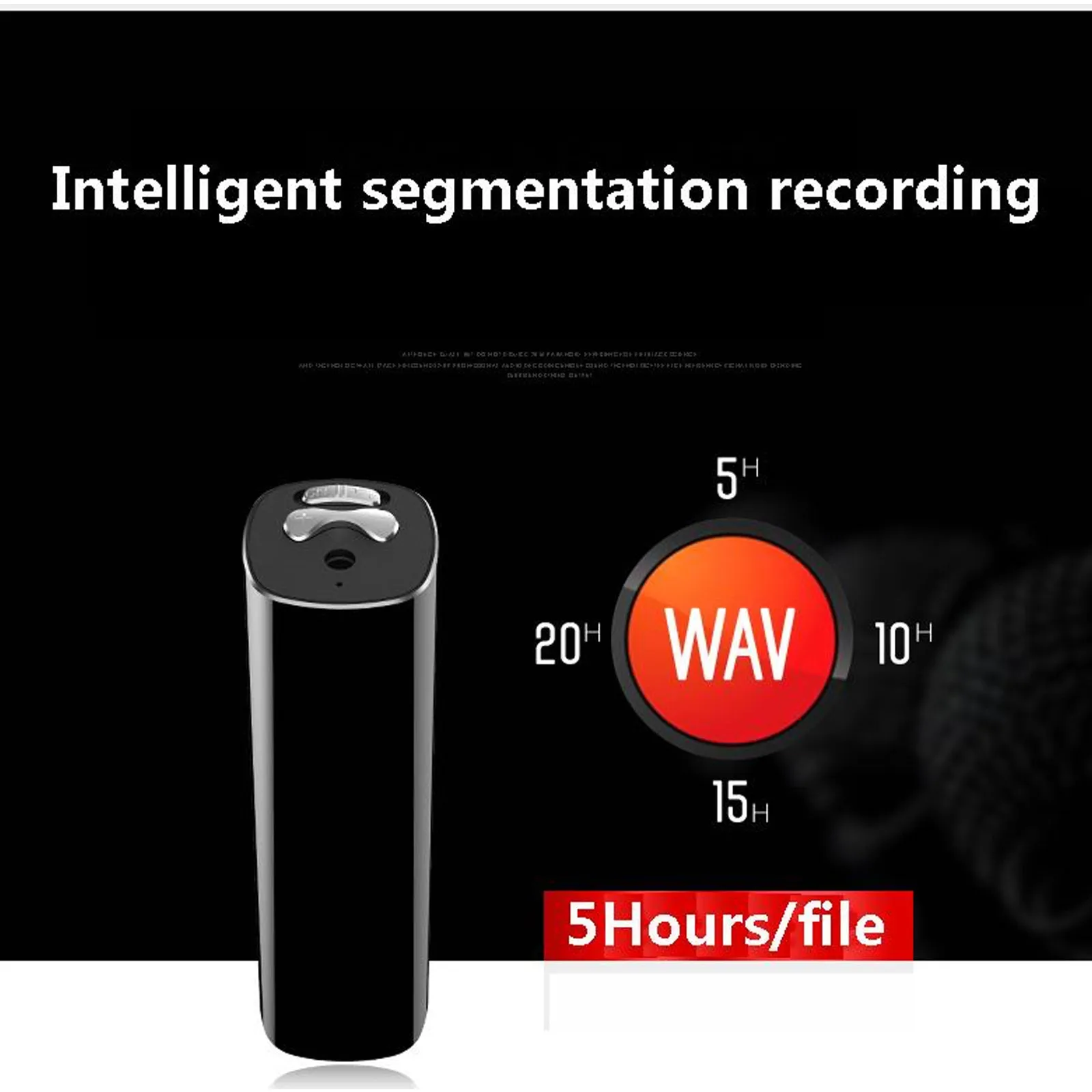Magnetic Audio Voice Recorder 600  Hours Battery Sound Activated Premium Quality 192kbps .WAV