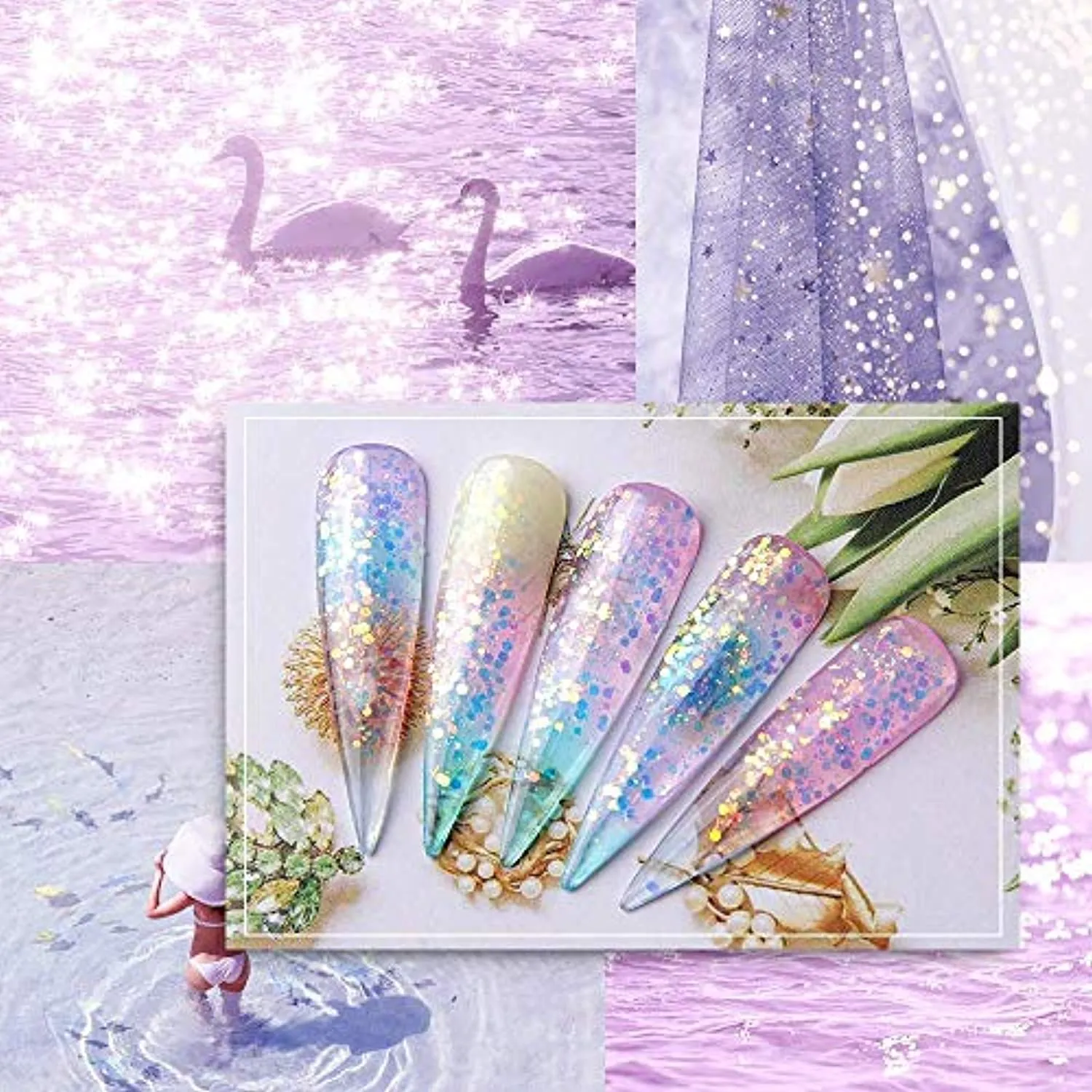 Makartt Jelly Poly Extension Gel Kit with Nail Lamp Bundle - Jelly Translucent Poly Nail Gel Kit with 6W Mini UV/LED Lamp
