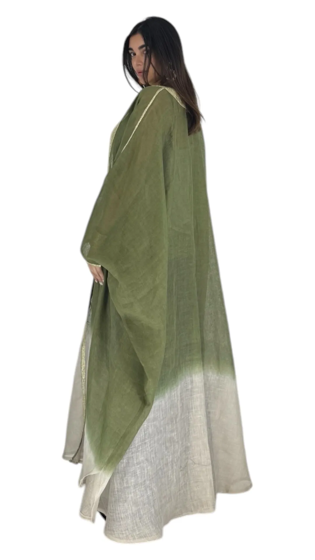 Malaga khaki abaya