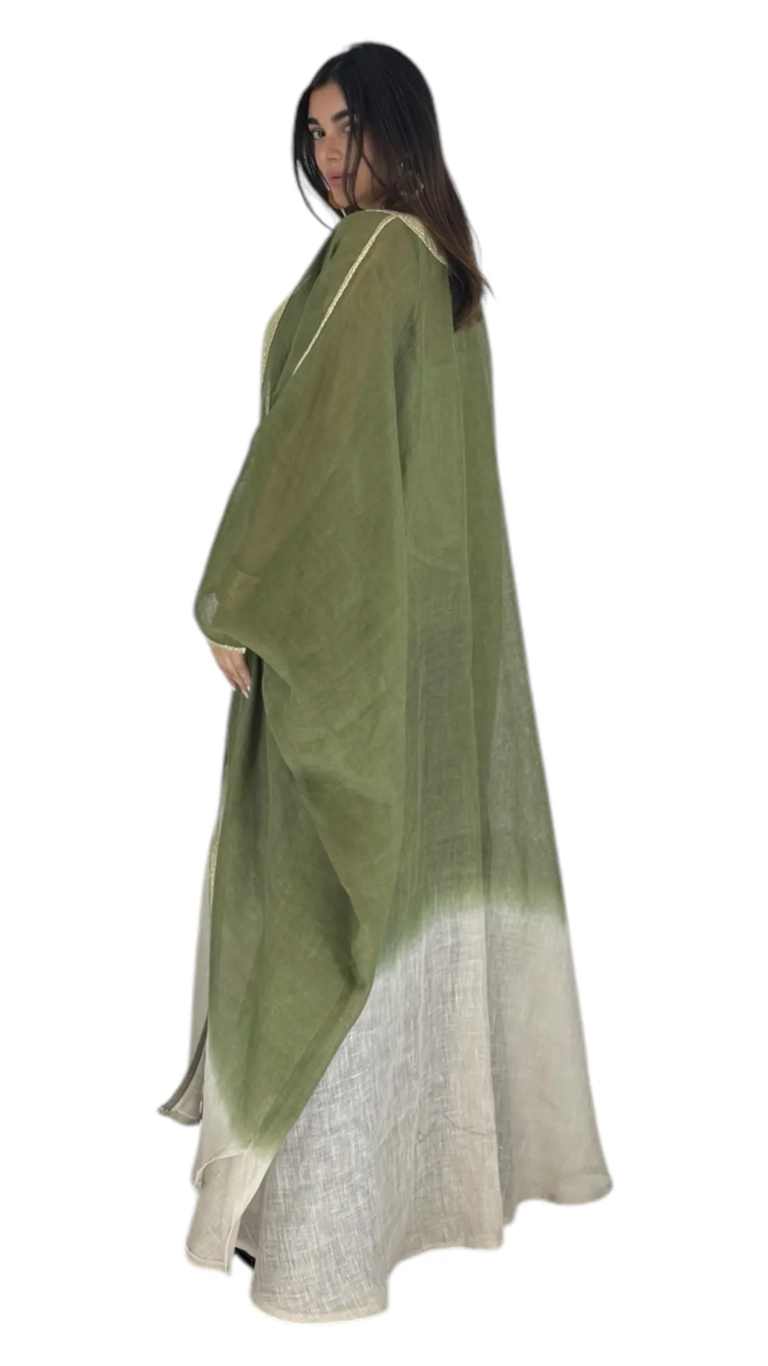 Malaga khaki abaya