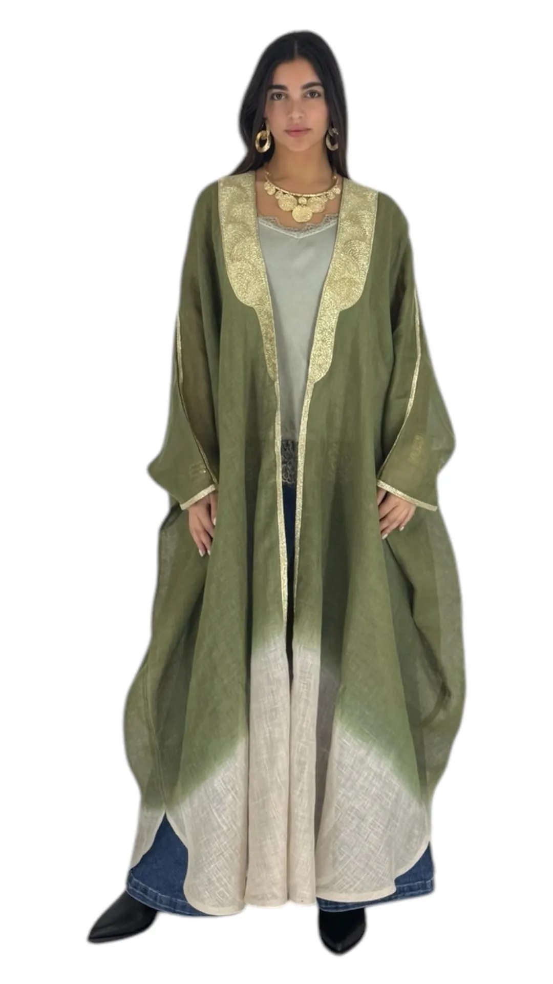 Malaga khaki abaya