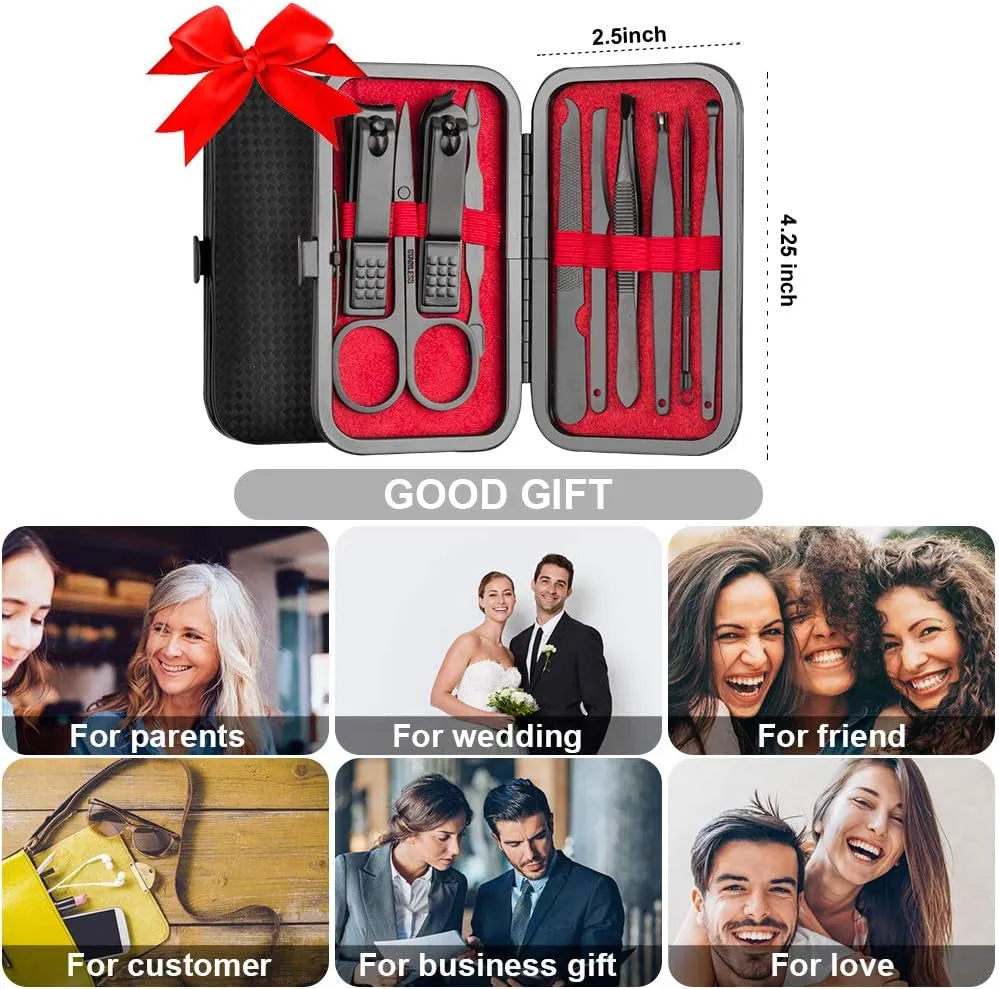 Manicure Kit,  Mens Manicure Set, Mens Grooming Kit, Nail Care Kit, Manicure Kit for Men and Women, Mens Nail Grooming Kit, Nail Kit, Manicure Set Nail Clippers Nail File, Mens Gifts(10Pcs)