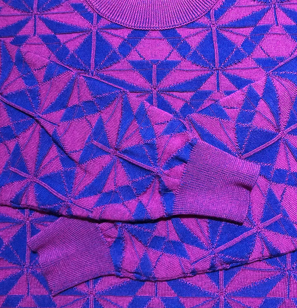 MANLY MERINO CREW NECK PULLOVER in ORCHID MARINE