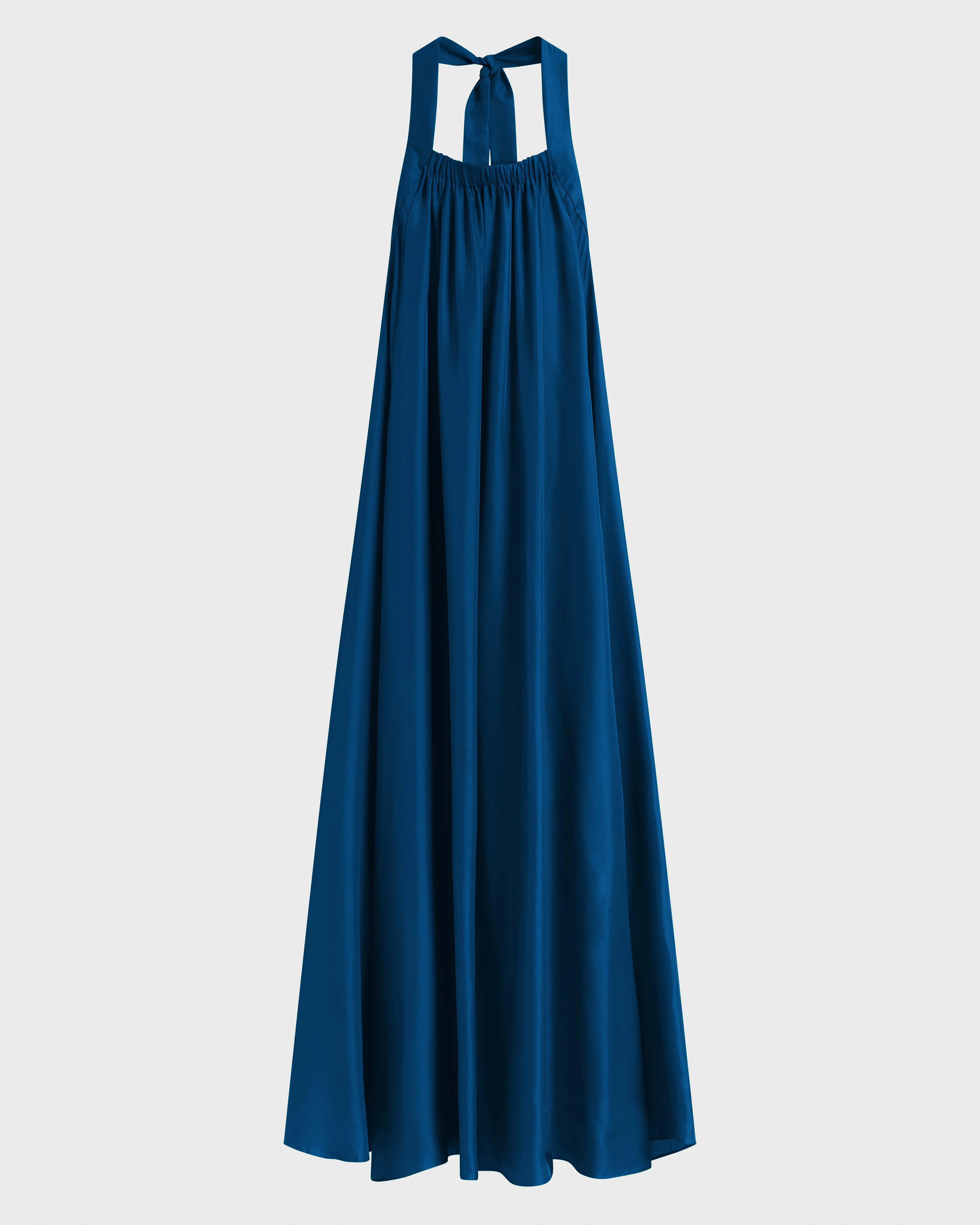 Marfa Silk Halter Maxi Dress - Tropico