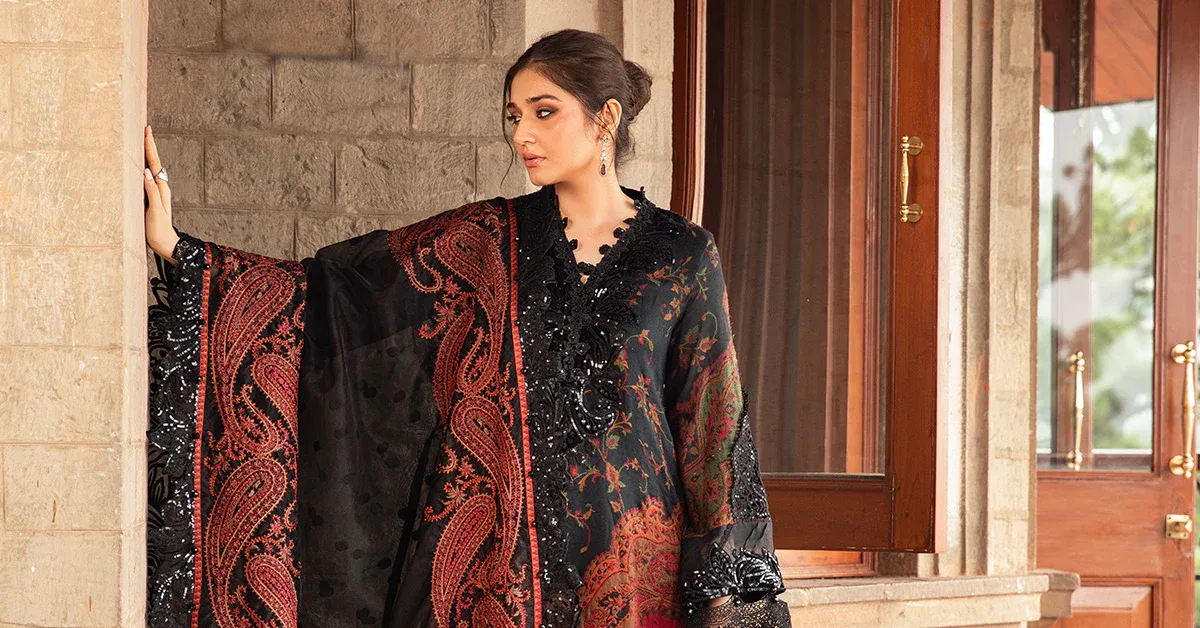 Maria.B Luxury Lawn Embroidered Unstitched 3 Pc Suit DL-1204