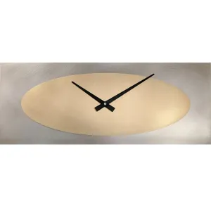 Marley Steel and Brass Wall Clock by Leonie Lacouette
