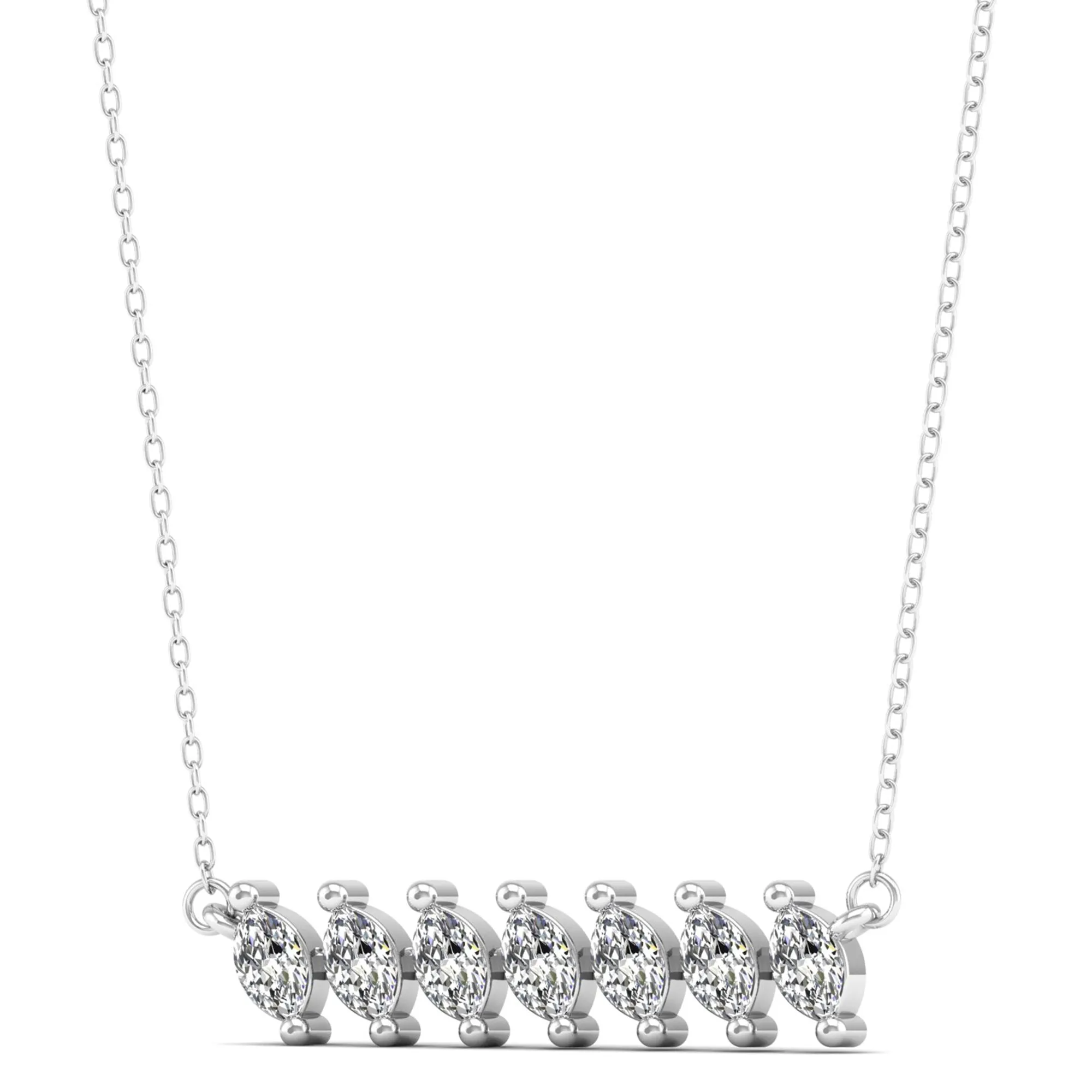 Marquise Bar Diamond Necklace