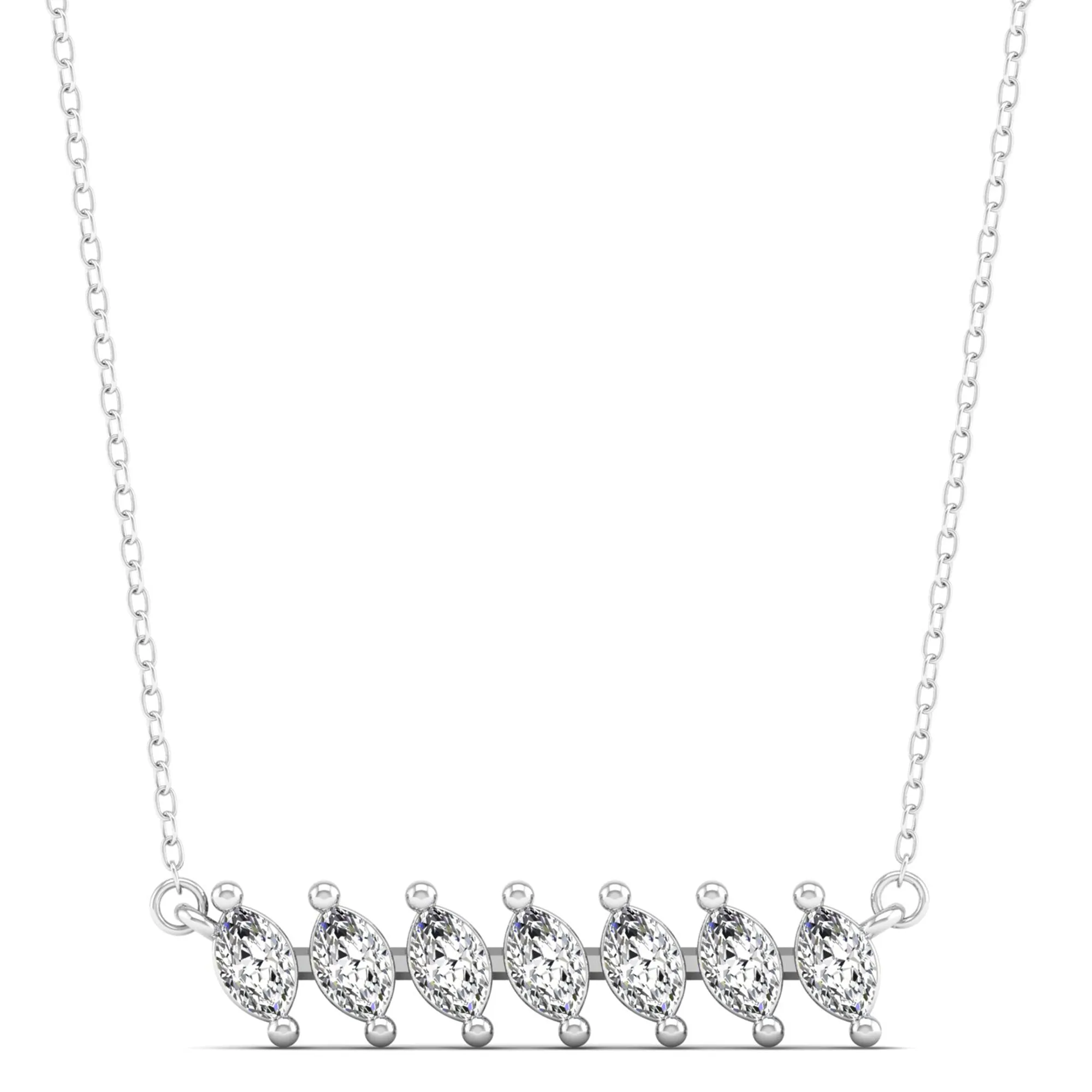 Marquise Bar Diamond Necklace
