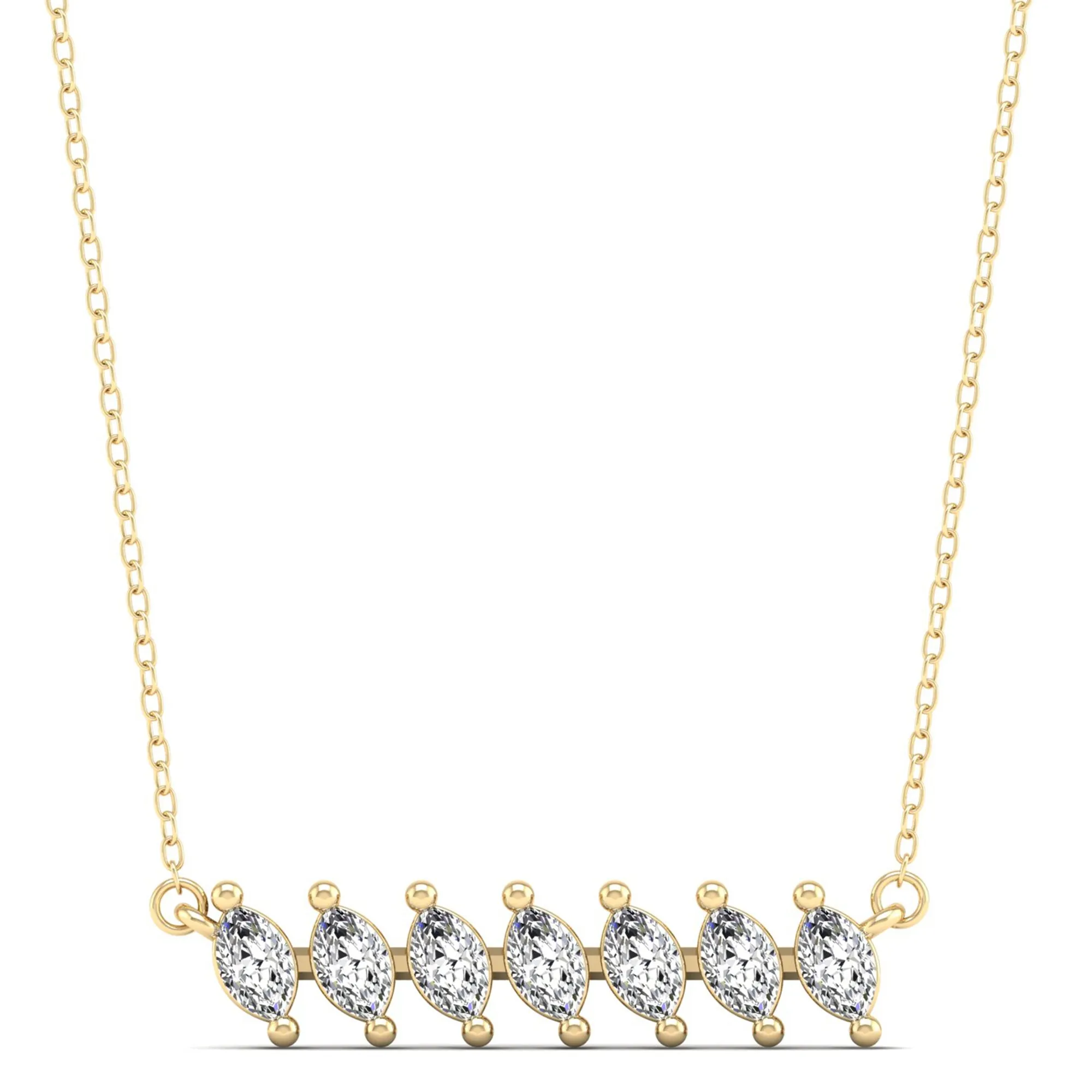 Marquise Bar Diamond Necklace