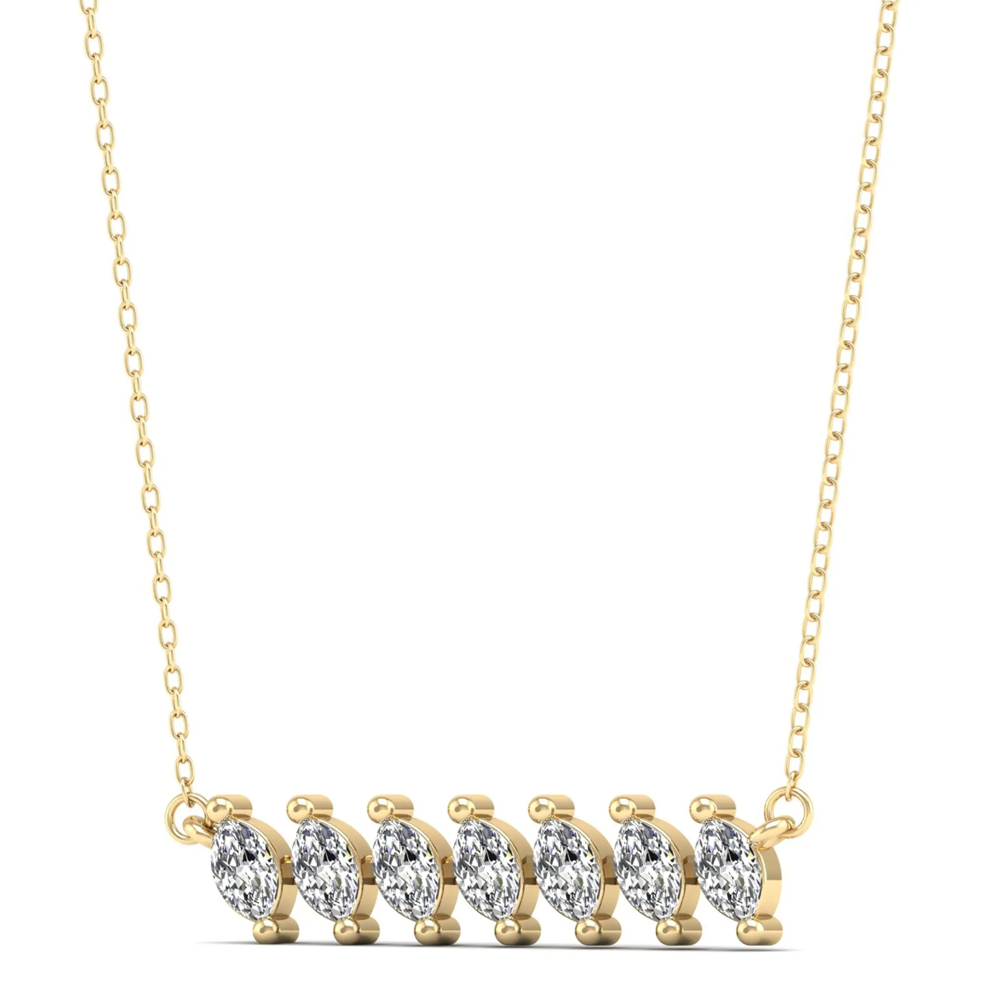 Marquise Bar Diamond Necklace