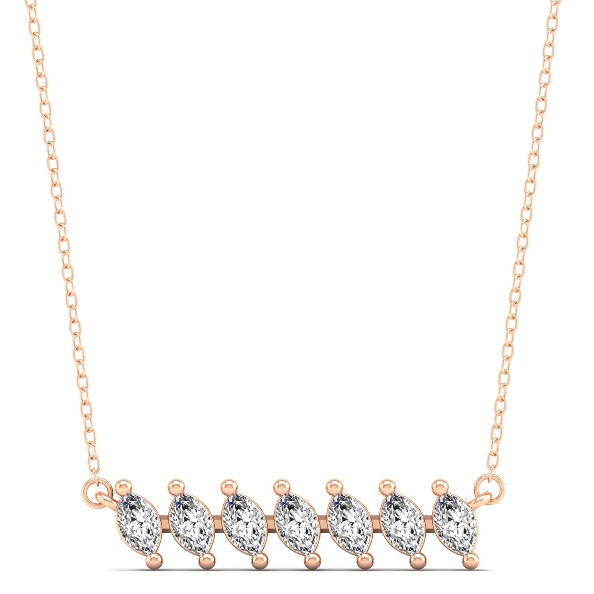 Marquise Bar Diamond Necklace