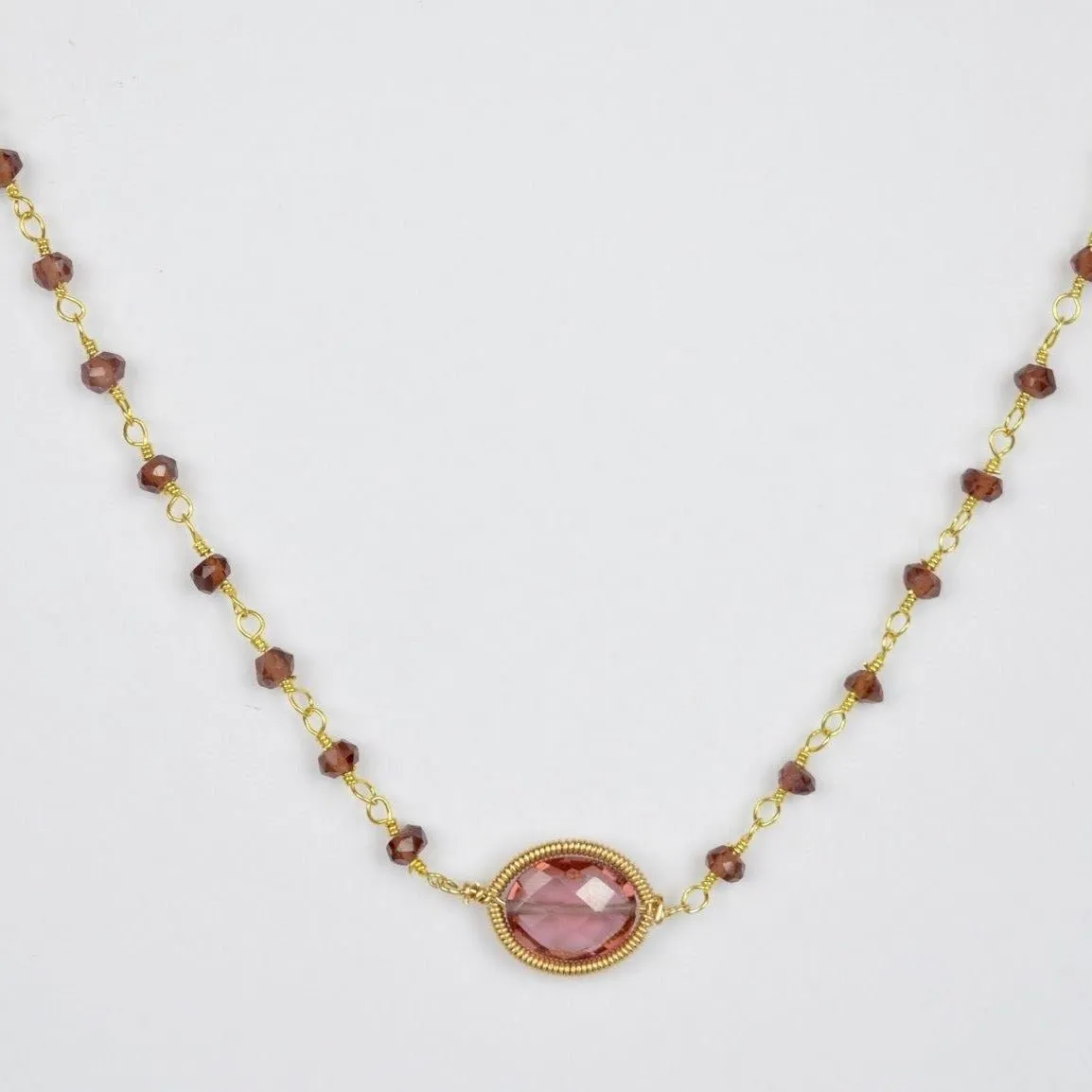 Marsala and Garnet Erica Necklace
