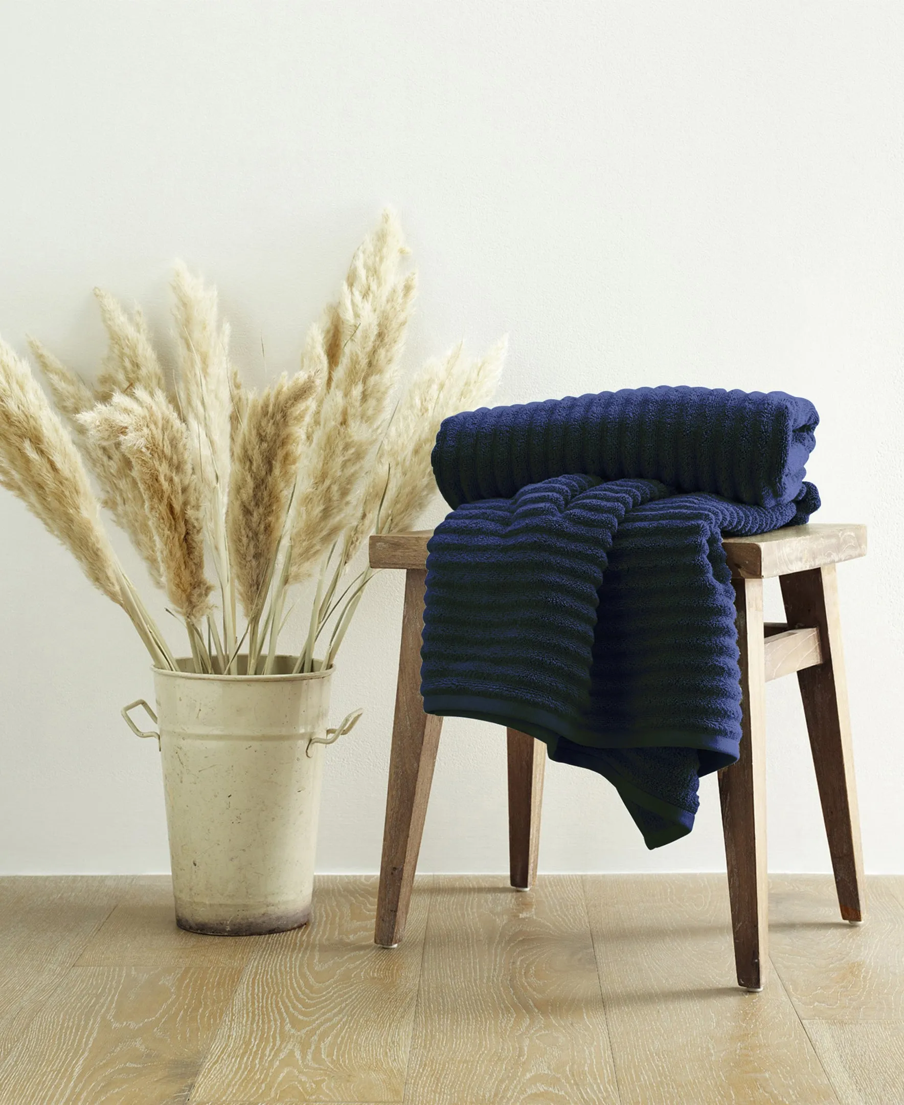 Mason Low Twist Ribbed Bath Sheet & Bath Towel Set - Set of 2