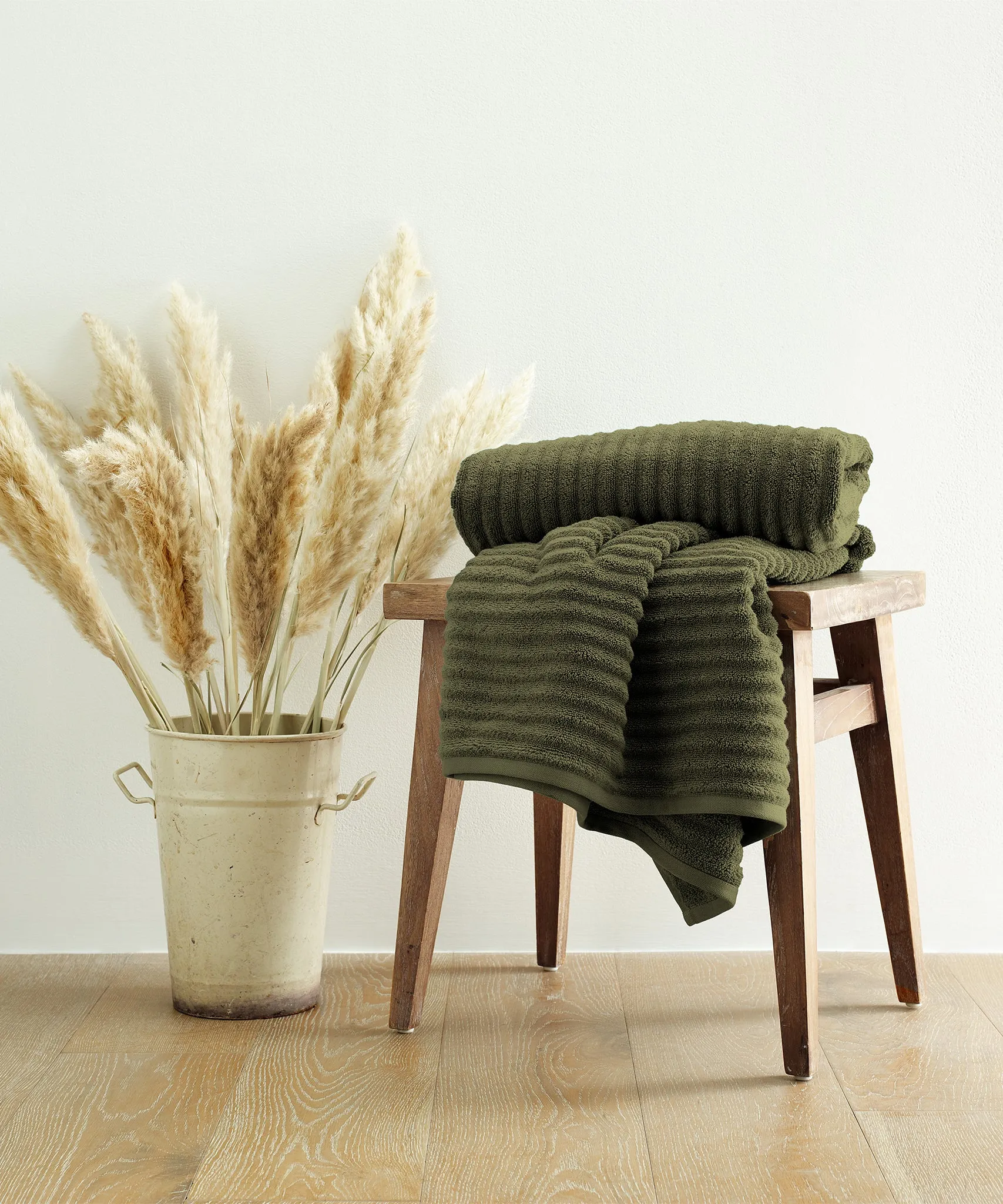Mason Low Twist Ribbed Bath Sheet & Bath Towel Set - Set of 2