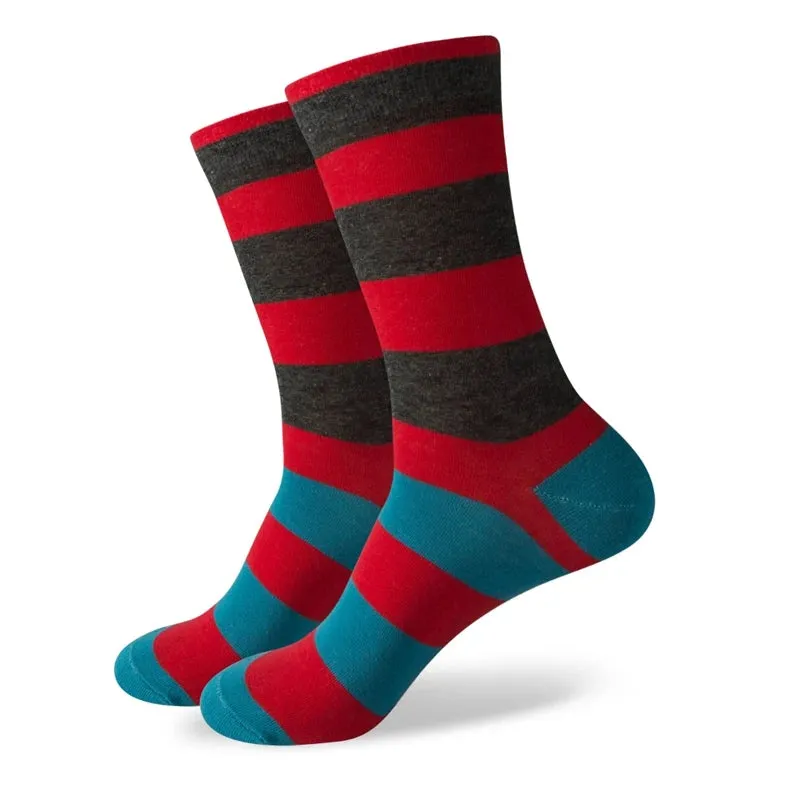 Match-Up New styles wholesale man's brand cotton socks stripe socks  free shipping