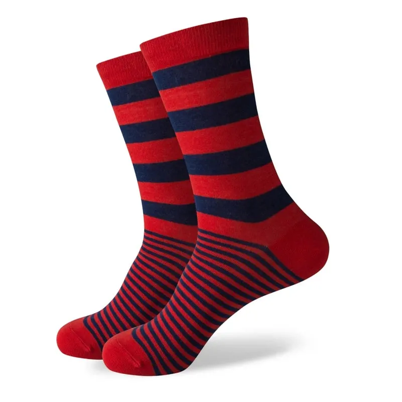 Match-Up New styles wholesale man's brand cotton socks stripe socks  free shipping