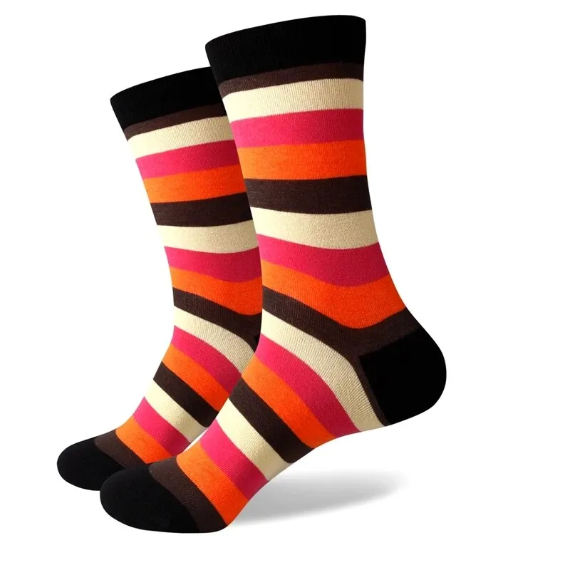 Match-Up New styles wholesale man's brand cotton socks stripe socks  free shipping
