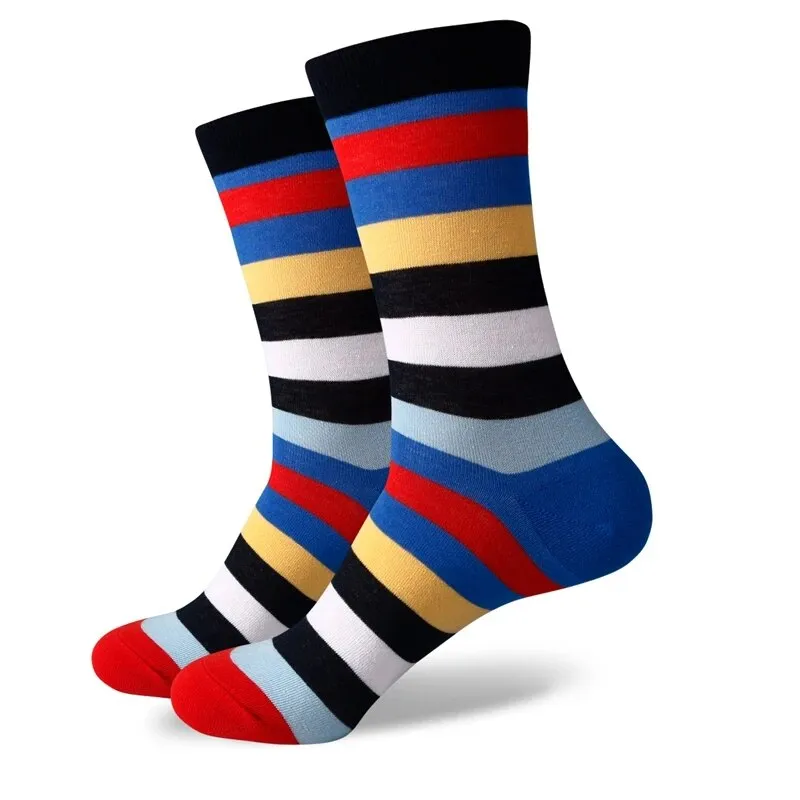Match-Up New styles wholesale man's brand cotton socks stripe socks  free shipping