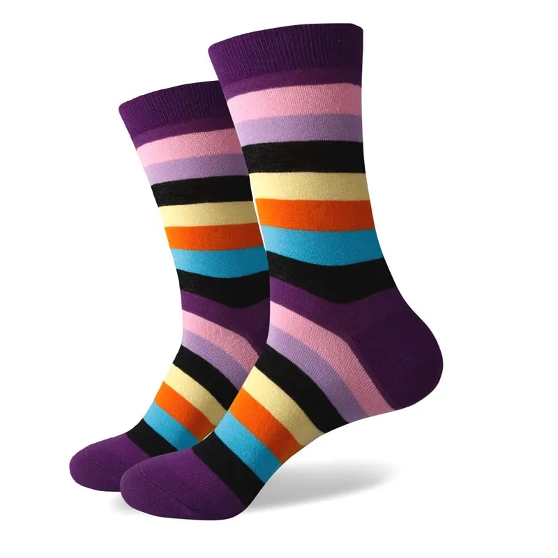 Match-Up New styles wholesale man's brand cotton socks stripe socks  free shipping