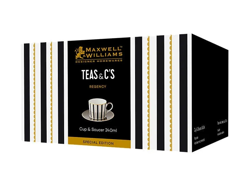 Maxwell & Williams Teas & C’s Regency Cup & Saucer Black 240ml HV0485