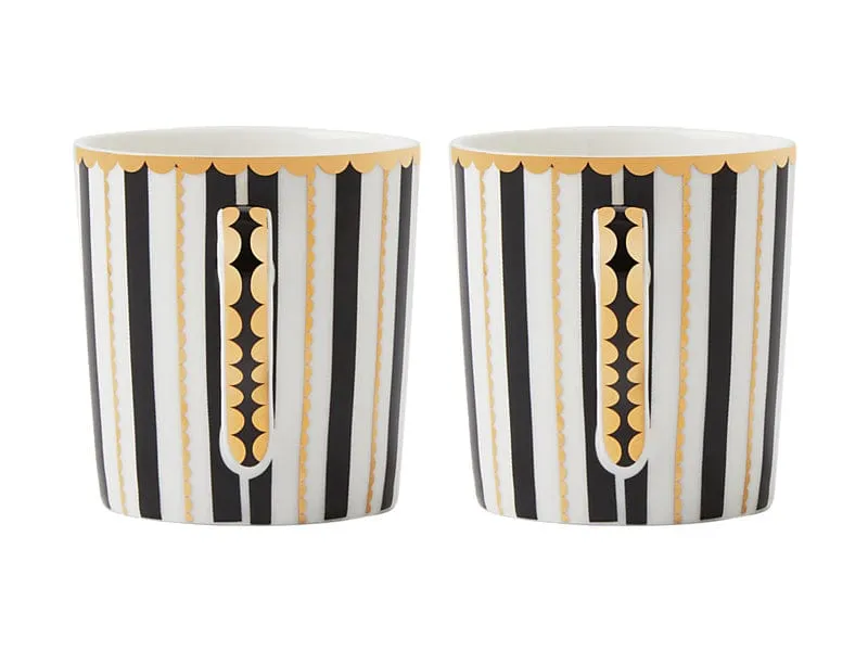 Maxwell & Williams Teas & C’s Regency Demi Cup & Saucer Set of 2 Black 100ml HV0486