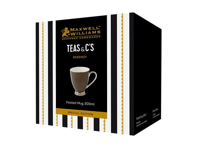 Maxwell & Williams Teas & C’s Regency Footed Mug Black 300ml HV0484