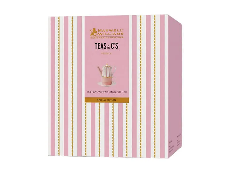 Maxwell & Williams Teas & C’s Regency Tea for One With Infuser Pink 340ml HV0493