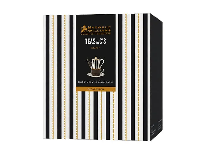 Maxwell & Williams Teas & C'S Tea for One With Infuser Black 340ml HV0481