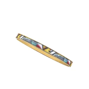 MAYA Geometric Barge Bangle Bracelet 1/4"