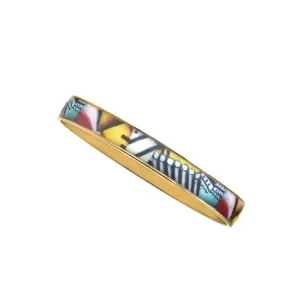 MAYA Geometric Barge Bangle Bracelet 3/8"